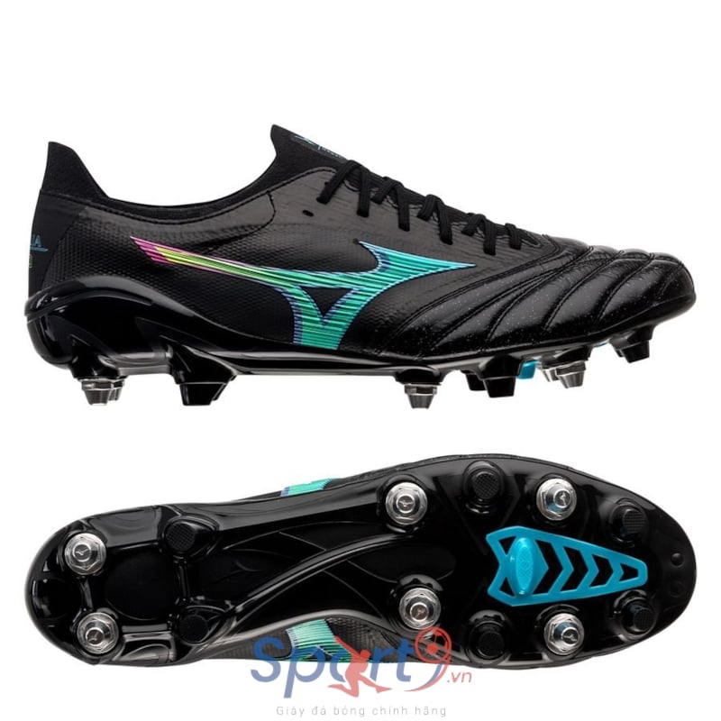 Mizuno Morelia Neo III Made in Japan SG Cyber - Black/Blue Atoll