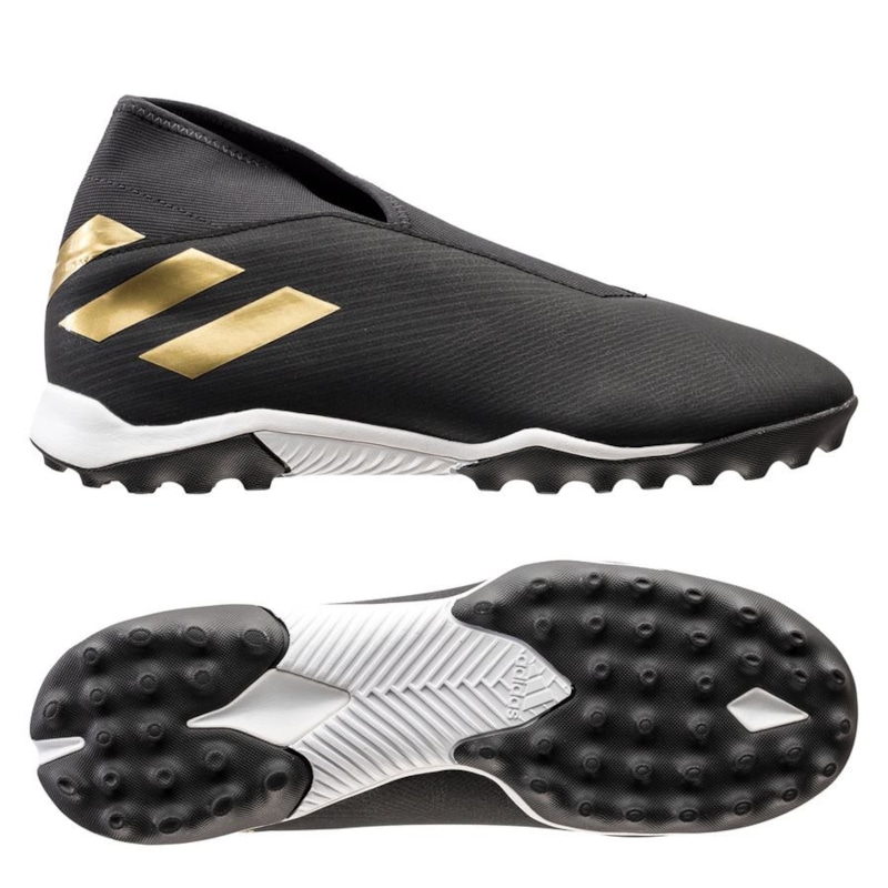 adidas Nemeziz Tango 19.3 TF Laceless Dark Motion - Core Black/Gold Metallic