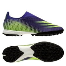 adidas X Ghosted .3 Laceless TF Precision To Blur - Energy Ink/Signal Green