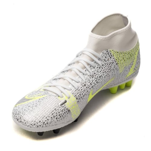 Nike Mercurial Superfly 8 Academy AG Silver Safari - White/Black/Metallic Silver/Volt