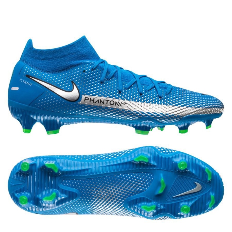 Nike Phantom GT Pro DF FG Spectrum - Photo Blue/Metallic Silver/Rage Green
