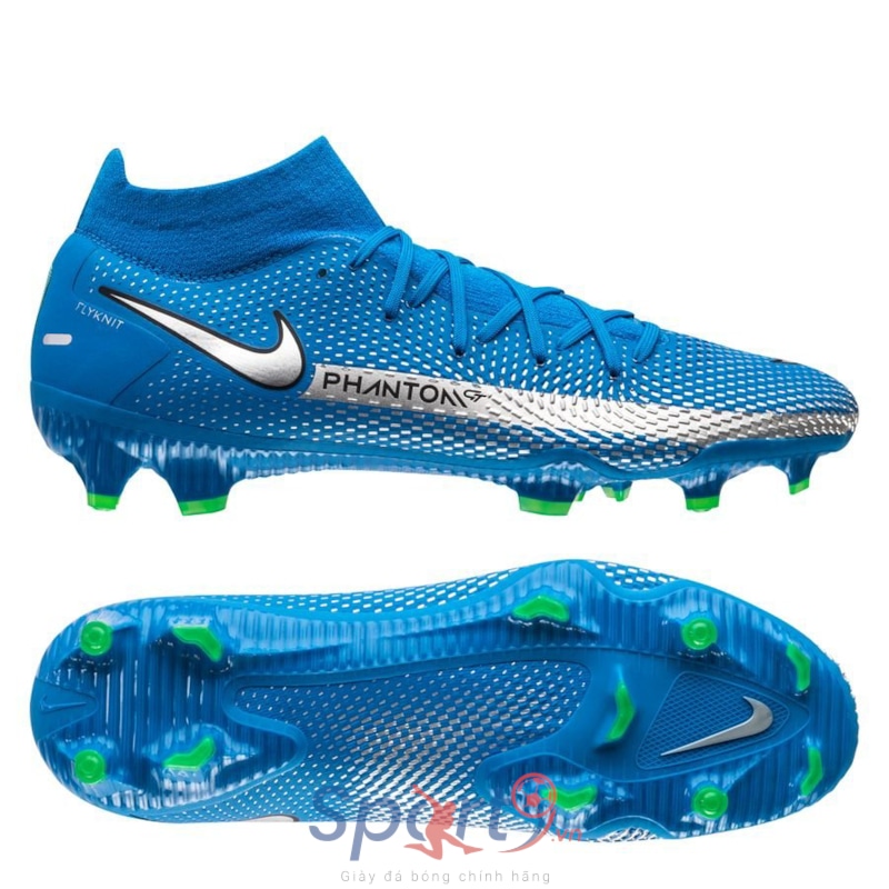 Nike Phantom GT Pro DF FG Spectrum - Photo Blue/Metallic Silver/Rage Green