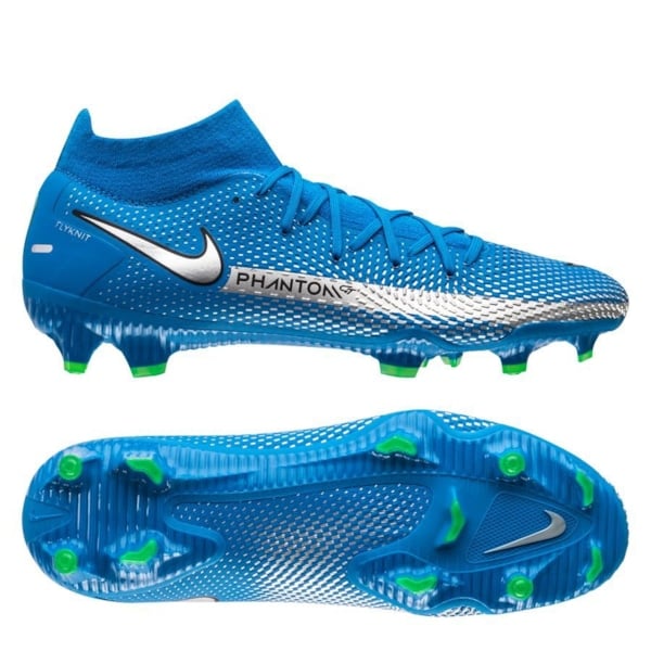 Nike Phantom GT Pro DF FG Spectrum - Photo Blue/Metallic Silver/Rage Green