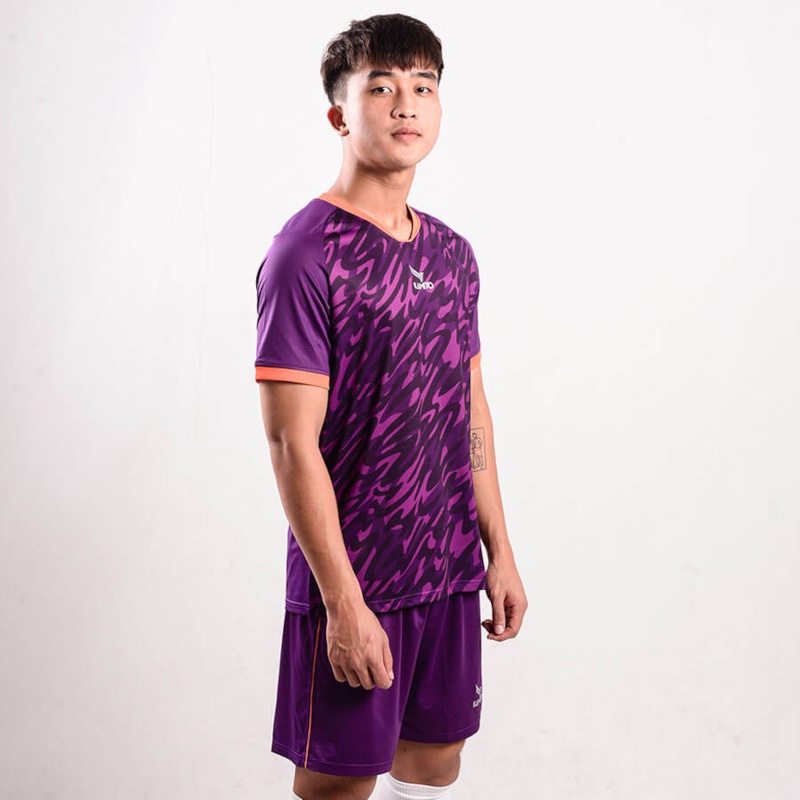 BỘ QUẦN ÁO BÓNG ĐÁ KAMITO HỌA TIẾT VẰN KMSH2103 - MÀU TÍM