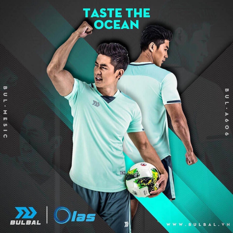 BỘ QUẦN ÁO BÓNG ĐÁ BULBAL OLAS - XANH BẠC HÀ