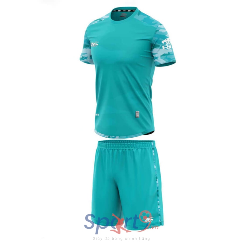 BỘ QUẦN ÁO BÓNG ĐÁ RIKI CAMOR - MÀU XANH NGỌC