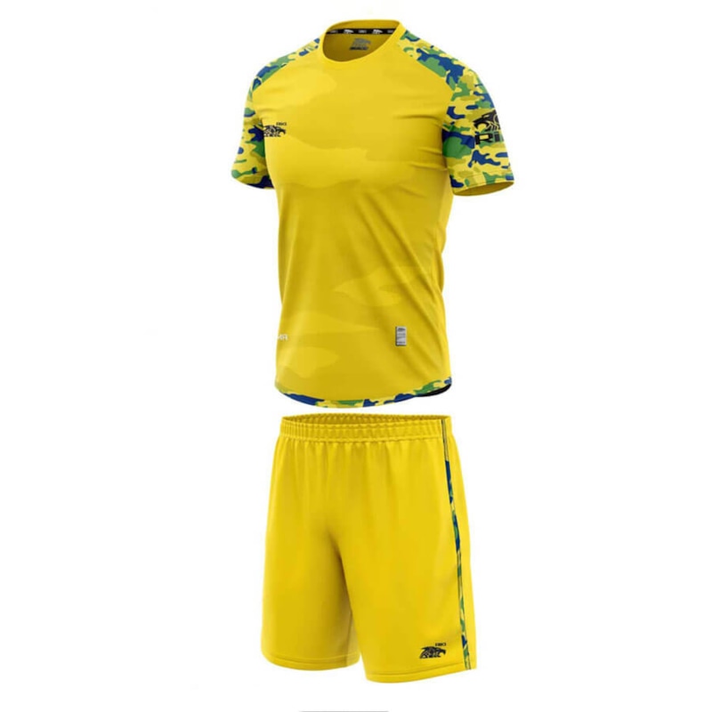 BỘ QUẦN ÁO BÓNG ĐÁ RIKI CAMOR - MÀU VÀNG