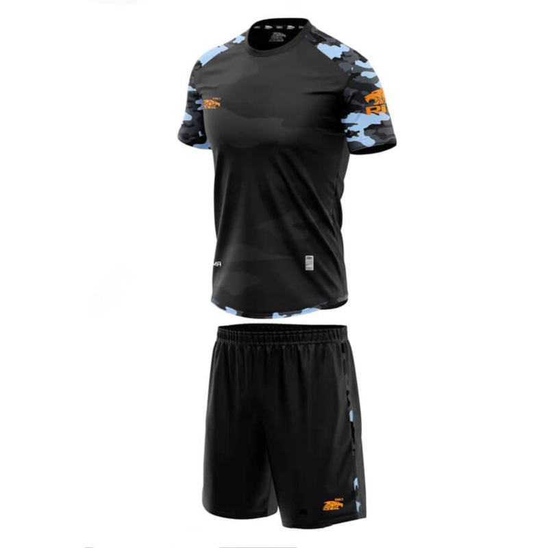 BỘ QUẦN ÁO BÓNG ĐÁ RIKI CAMOR - MÀU ĐEN