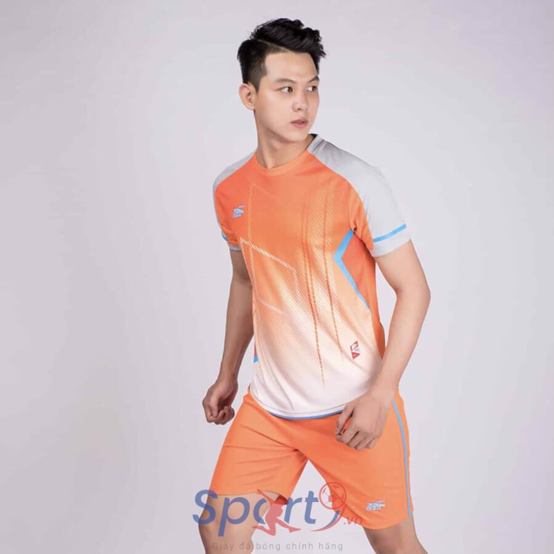 BỘ QUẦN ÁO BÓNG ĐÁ RIKI GEM - MÀU CAM XÁM