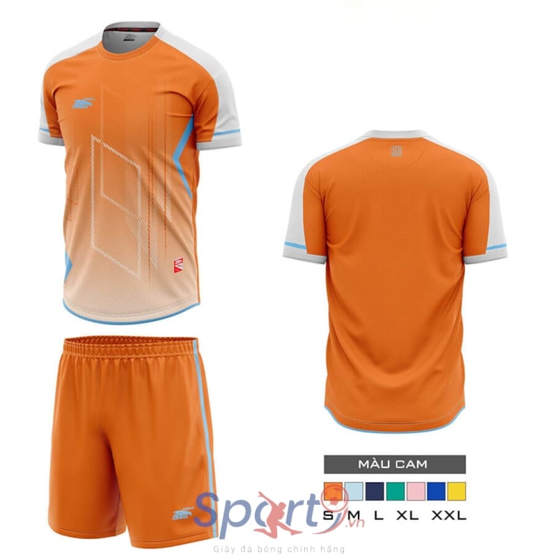 BỘ QUẦN ÁO BÓNG ĐÁ RIKI GEM - MÀU CAM XÁM