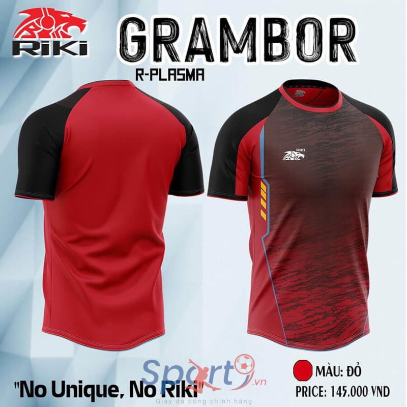 BỘ QUẦN ÁO BÓNG ĐÁ RIKI GRAMBOR - MÀU ĐỎ ĐEN