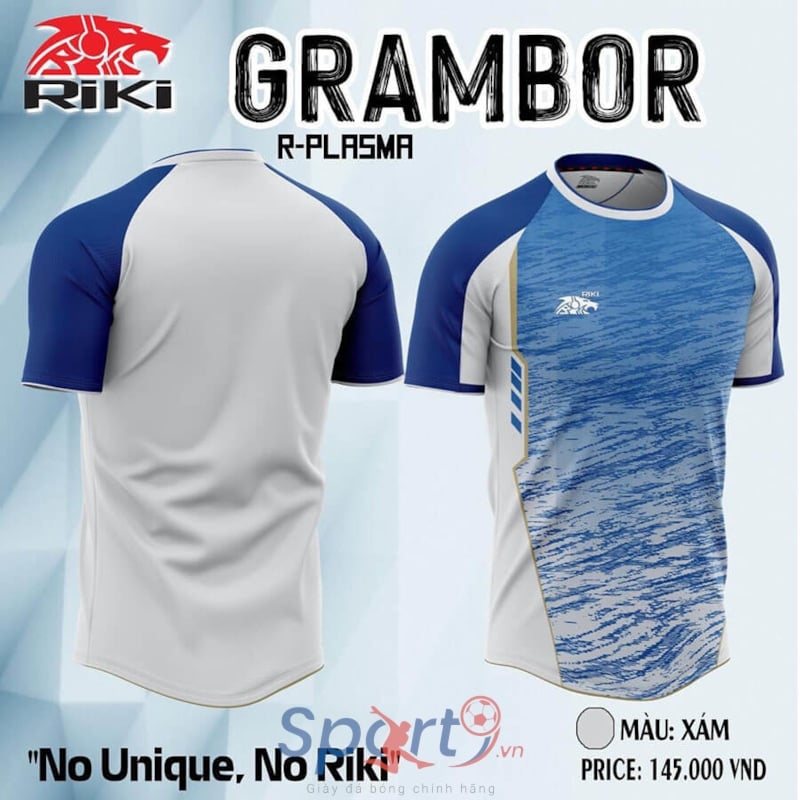 BỘ QUẦN ÁO BÓNG ĐÁ RIKI GRAMBOR - MÀU XÁM XANH