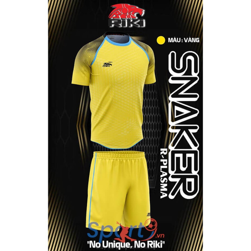 BỘ QUẦN ÁO BÓNG ĐÁ RIKI SNAKER - MÀU VÀNG
