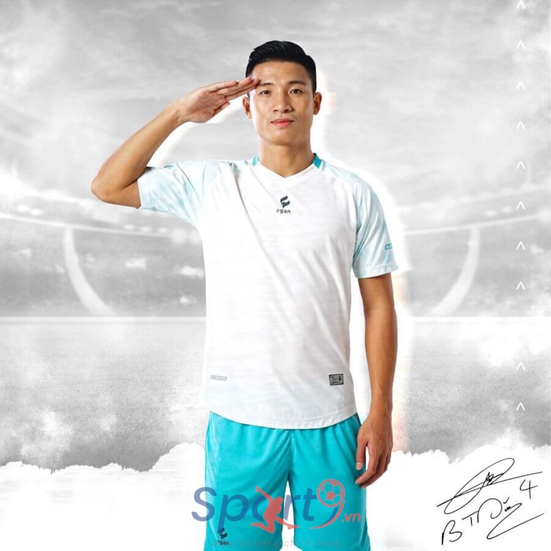 BỘ QUẦN ÁO BÓNG ĐÁ EGAN ALPHA TD04 BÙI TIẾN DŨNG - MÀU TRẮNG