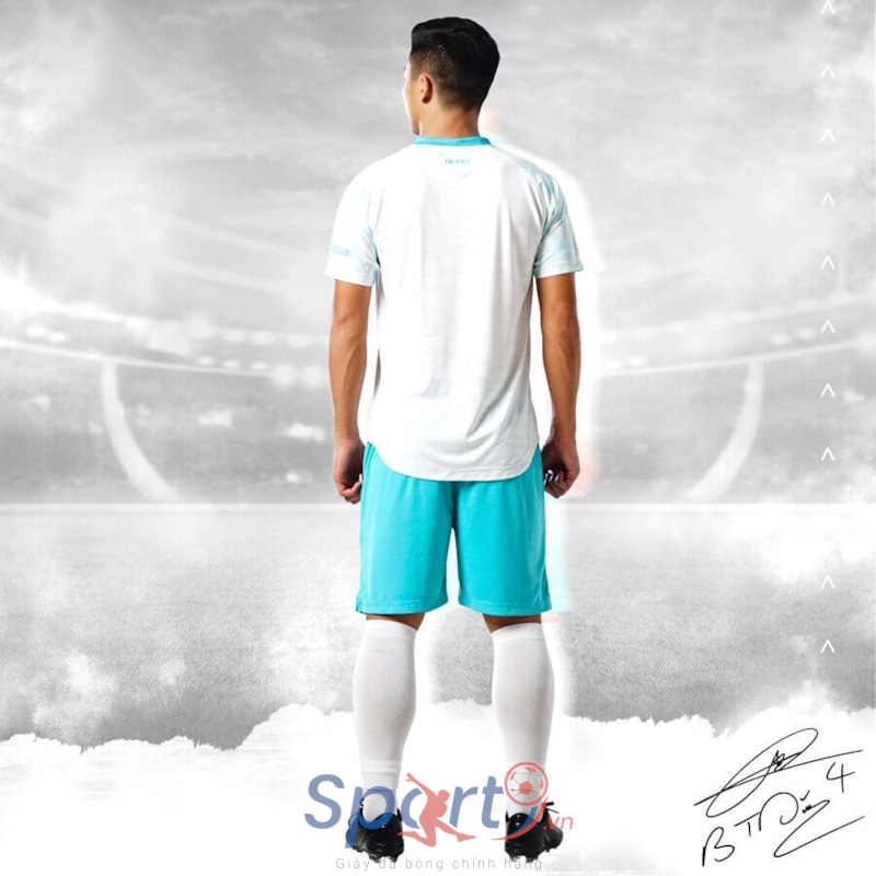 BỘ QUẦN ÁO BÓNG ĐÁ EGAN ALPHA TD04 BÙI TIẾN DŨNG - MÀU TRẮNG