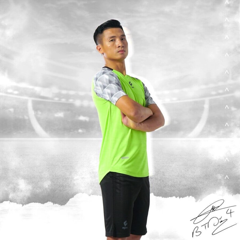 BỘ QUẦN ÁO BÓNG ĐÁ EGAN ALPHA TD04 BÙI TIẾN DŨNG - MÀU XANH CHUỐI