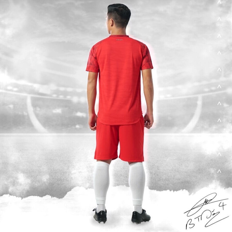BỘ QUẦN ÁO BÓNG ĐÁ EGAN ALPHA TD04 BÙI TIẾN DŨNG - MÀU ĐỎ