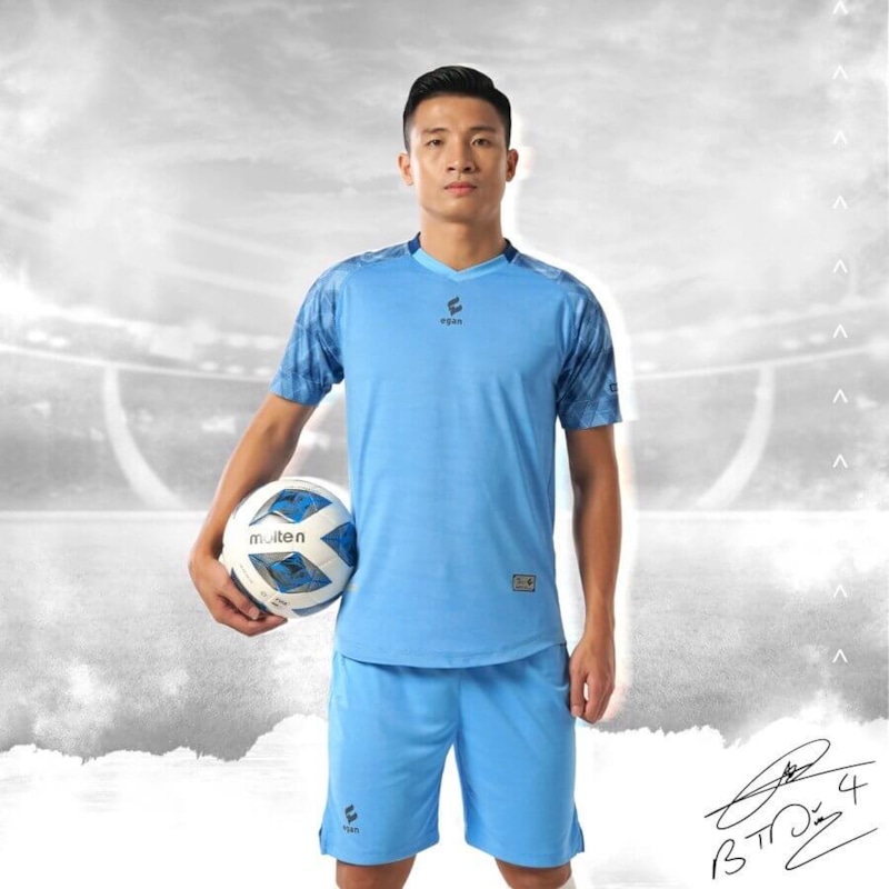 BỘ QUẦN ÁO BÓNG ĐÁ EGAN ALPHA TD04 BÙI TIẾN DŨNG - MÀU XANH BIỂN