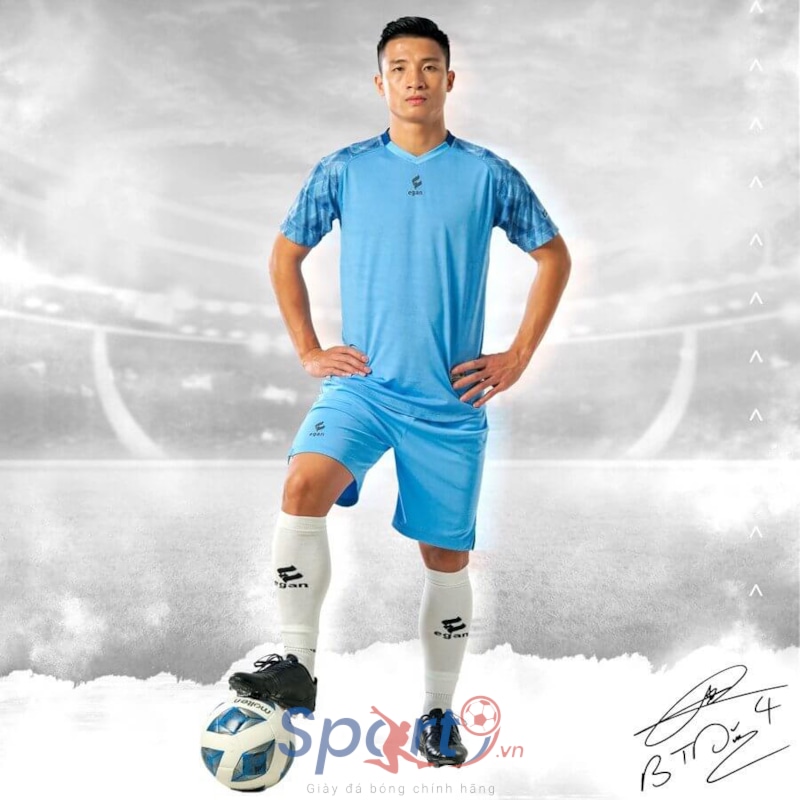 BỘ QUẦN ÁO BÓNG ĐÁ EGAN ALPHA TD04 BÙI TIẾN DŨNG - MÀU XANH BIỂN