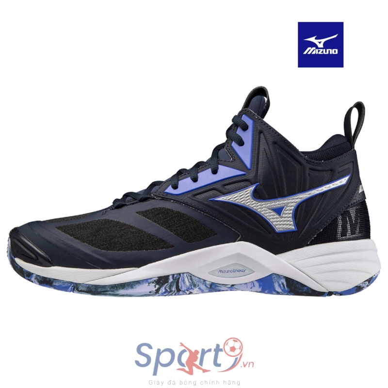 MIZUNO WAVE MOMENTUM 2 MID BẠC TÍM XANH