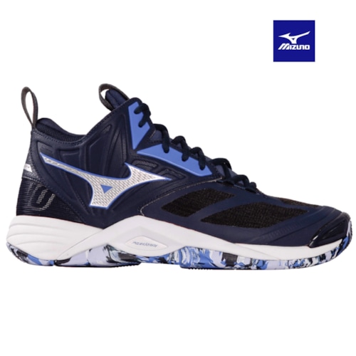 MIZUNO WAVE MOMENTUM 2 MID BẠC TÍM XANH