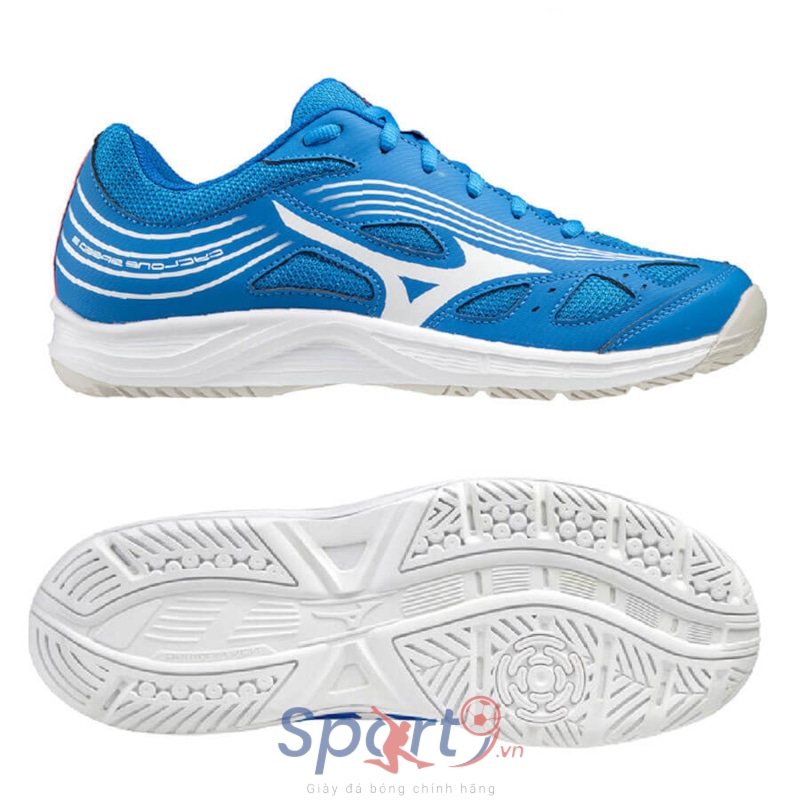 MIZUNO GIÀY INDOOR MIZUNO CYCLONE SPEED 3 XANH TRẮNG ĐỎ