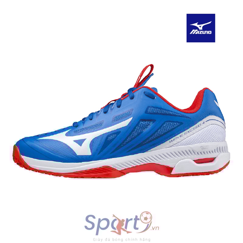 MIZUNO WAVE EXCEED 4Z WIDE AC XANH TRẮNG ĐỎ