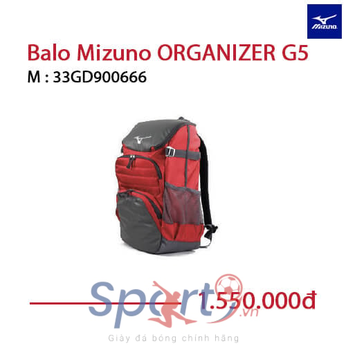 MIZUNO BALO ORGANIZER G5 ĐỎ MẬN