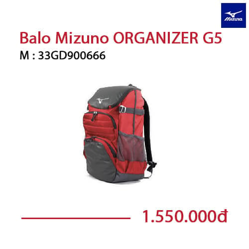 MIZUNO BALO ORGANIZER G5 ĐỎ MẬN