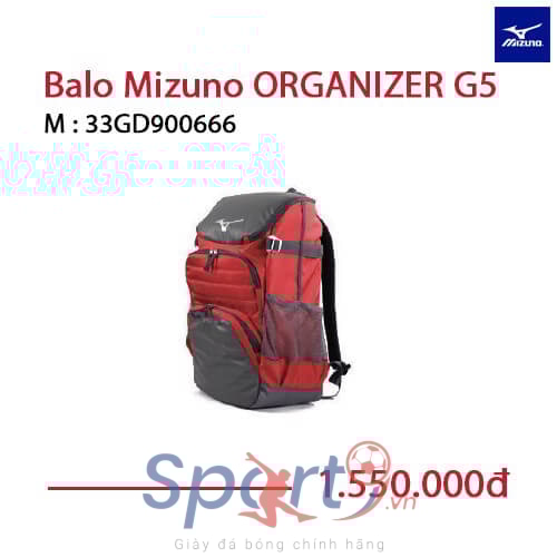 MIZUNO BALO ORGANIZER G5 ĐỎ MẬN