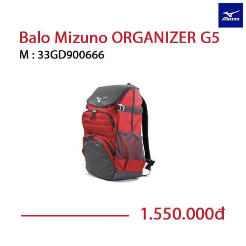 MIZUNO BALO ORGANIZER G5 ĐỎ MẬN