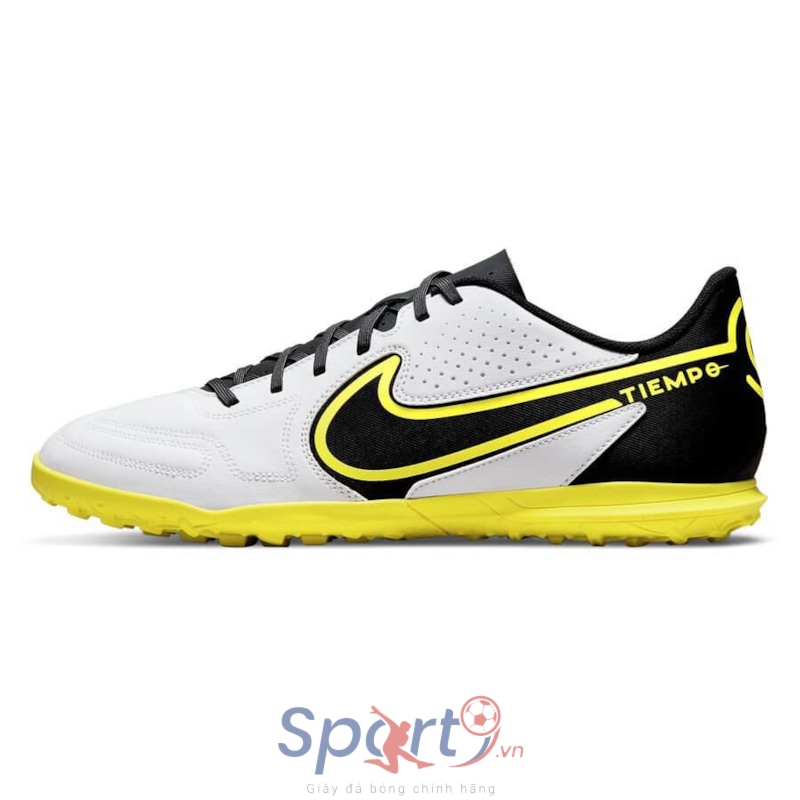 Nike Tiempo Legend 9 Club TF - Màu Trắng/Đen/Vàng - DA1193-107