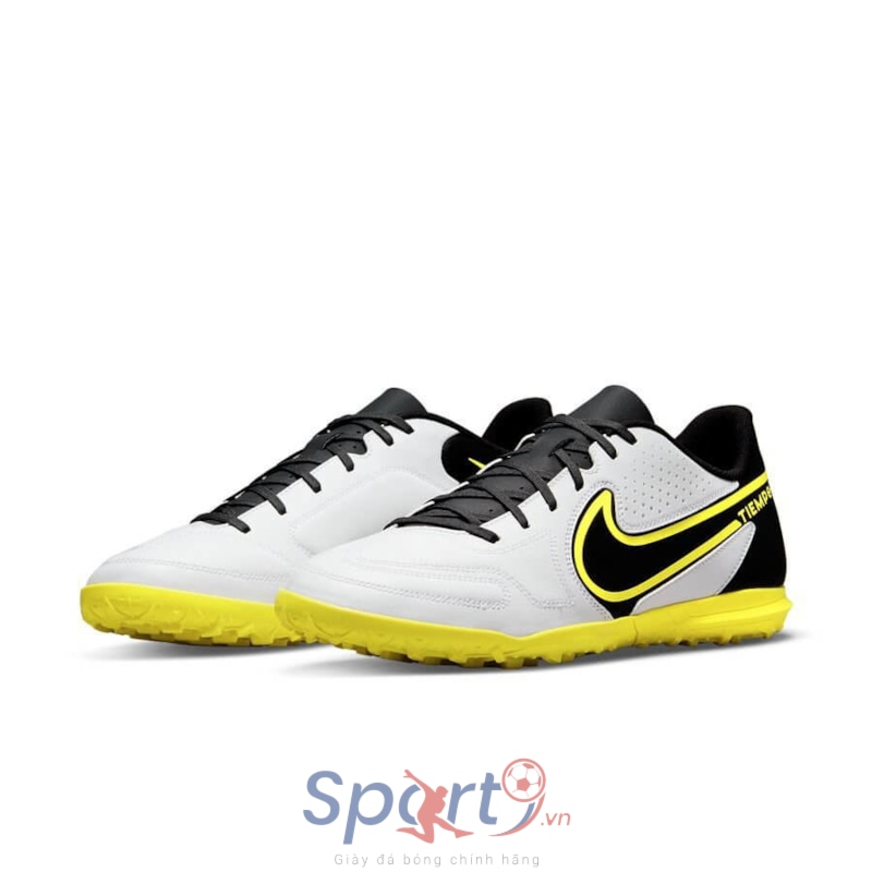 Nike Tiempo Legend 9 Club TF - Màu Trắng/Đen/Vàng - DA1193-107