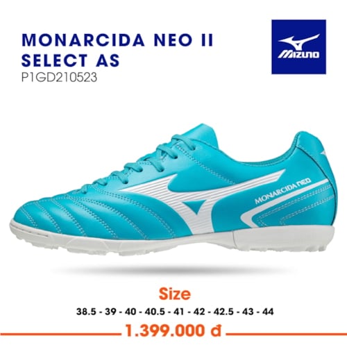 Mizuno Monarcida Neo II Select AS P1GD210523 Xanh Ngọc/Trắng