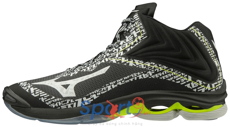 MIZUNO WAVE LIGHTNING Z6 MID ĐEN TRẮNG VÀNG