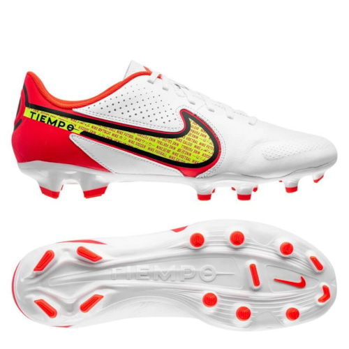 Nike Tiempo Legend 9 Academy MG Motivation - White/Volt/Bright Crimson