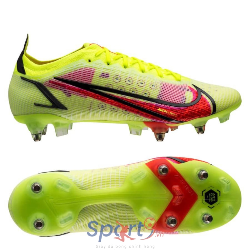 Nike Mercurial Vapor 14 Elite SG-PRO Anti-Clog Motivation - Volt/Bright Crimson/Black