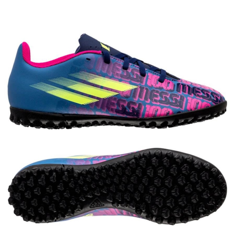adidas X Speedflow Messi .4 TF Unparalleled - Victory Blue/Shock Pink/Solar Yellow Kids