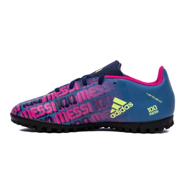 adidas X Speedflow Messi .4 TF Unparalleled - Victory Blue/Shock Pink/Solar Yellow Kids