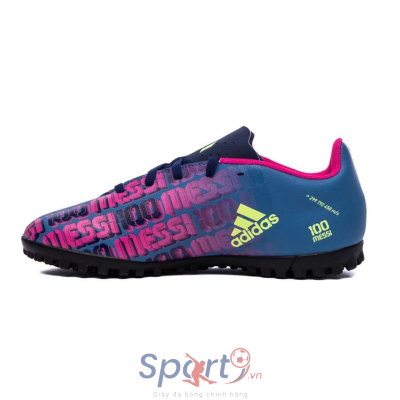 adidas X Speedflow Messi .4 TF Unparalleled - Victory Blue/Shock Pink/Solar Yellow Kids