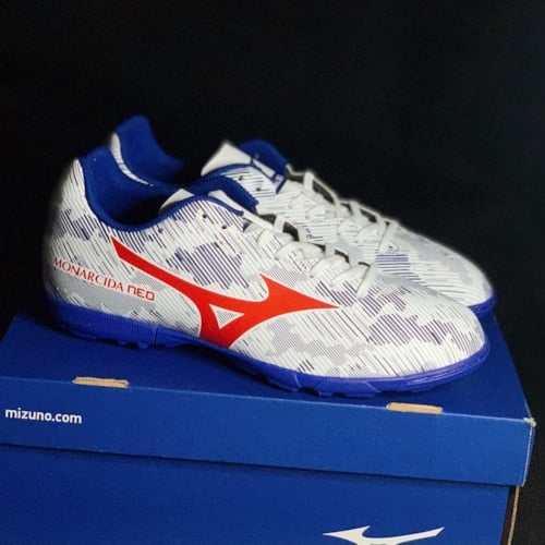 Mizuno Monarcida Neo Sala Club TF Trắng/xanh/đỏ