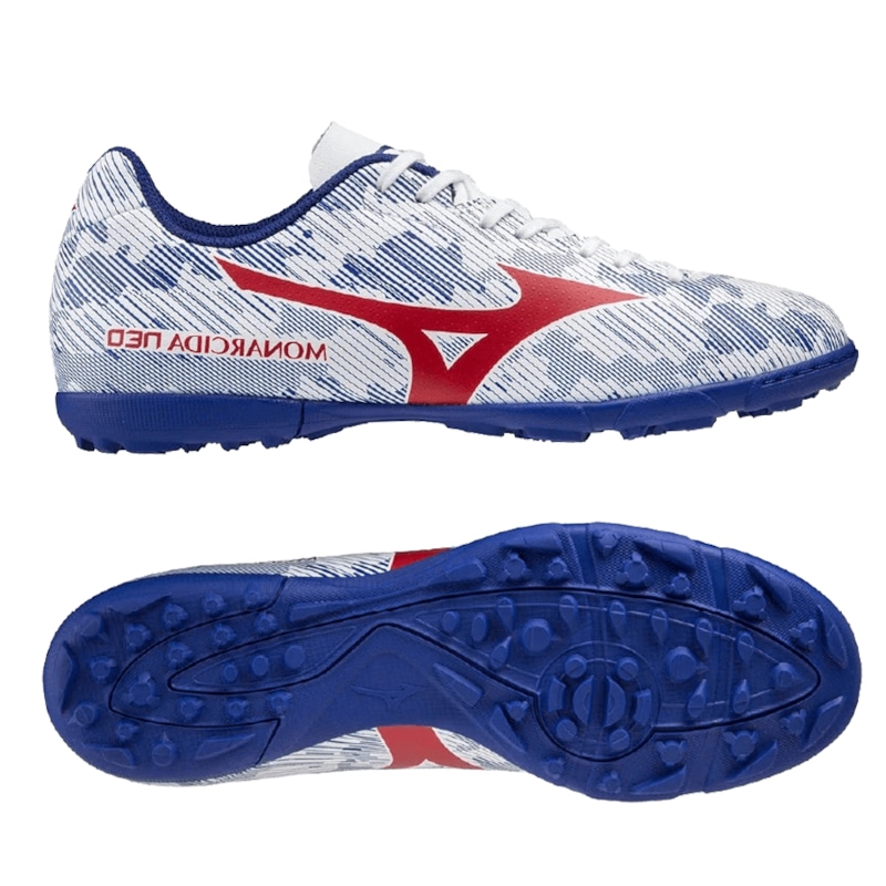 Mizuno Monarcida Neo Sala Club TF Trắng/xanh/đỏ