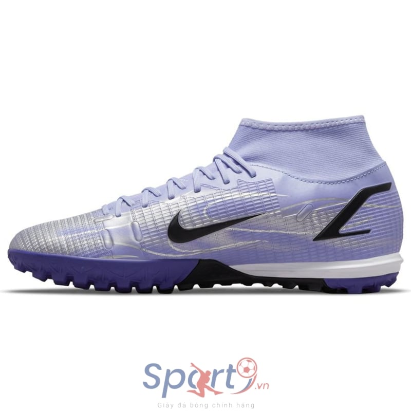 Nike Mercurial Superfly 8 Academy TF KM Flames - Tím/Đỏ - DB2868-506