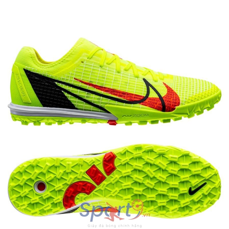 Nike Mercurial Zoom Vapor 14 Pro TF Motivation -Xanh Neon - CV1001-760