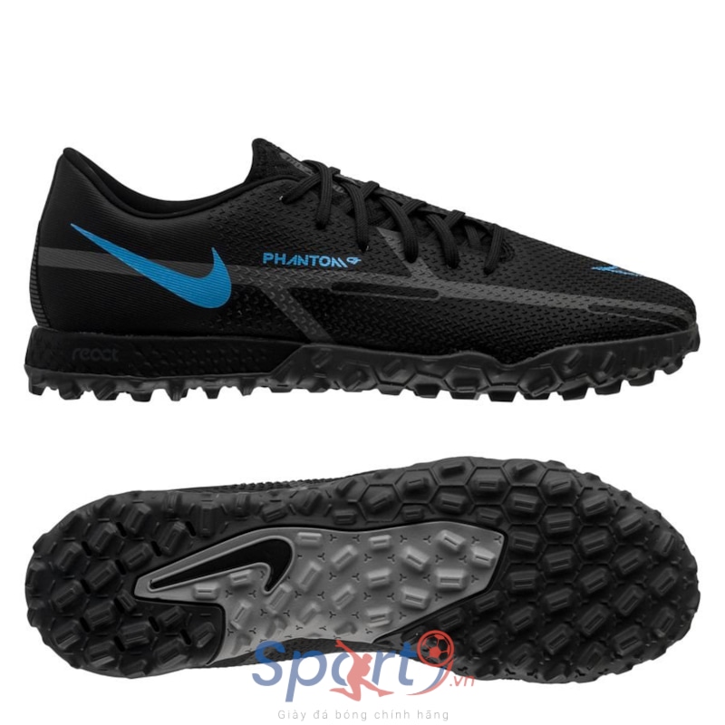 Nike Phantom GT 2 Pro TF Renew - Đen/Xanh - DC0768-004