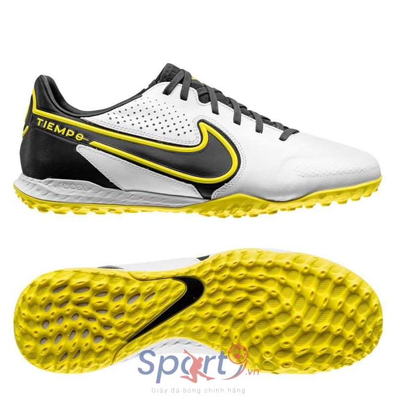 Nike Tiempo React Legend 9 Pro TF - Trắng/Đen/Vàng - DA1192-107