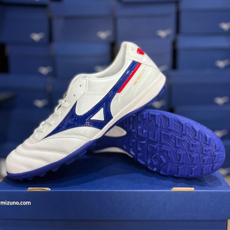 Mizuno Morelia TF - Q1GB210125 - Trắng/Xanh Biển