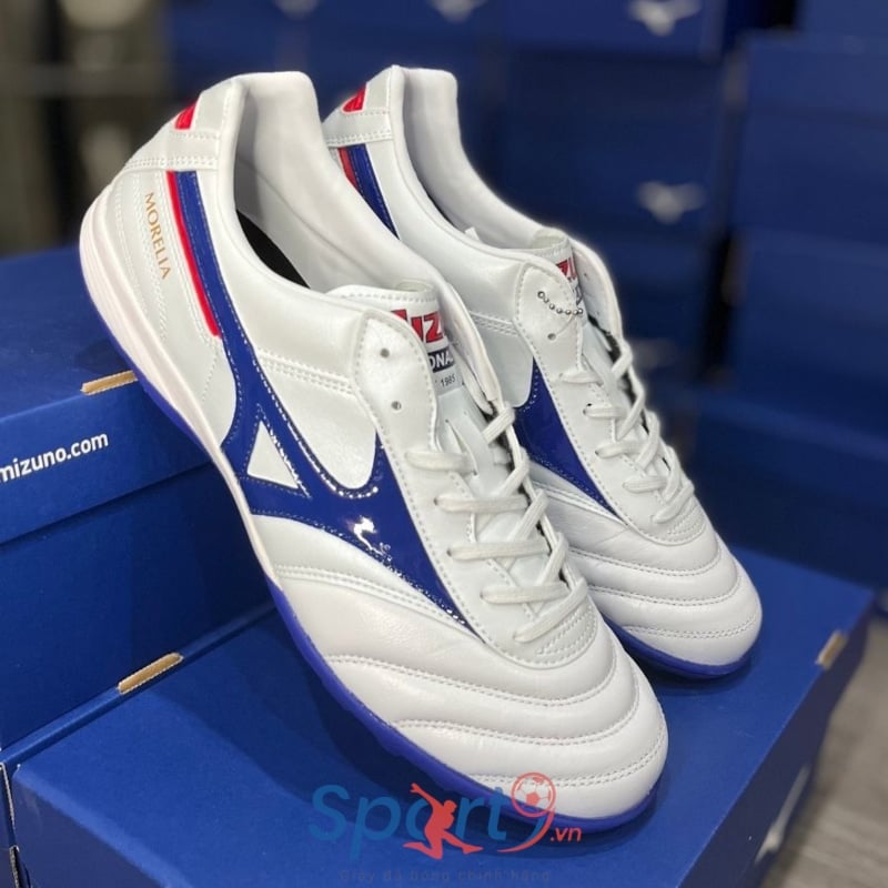 Mizuno Morelia TF - Q1GB210125 - Trắng/Xanh Biển