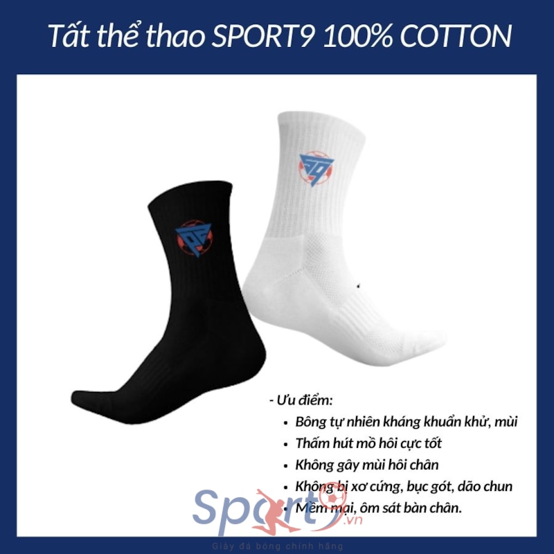 Tất bóng đá logo Sport9