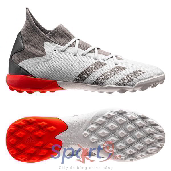 adidas Predator Freak .3 TF WhiteSpark - Footwear White/Iron Metal/Solar Red